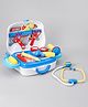 Toy Cloud Doctor Set with Portable Briefcase 15 Pieces - White Blue 