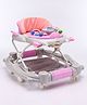 Babyhug Champ 2 in 1 Multifunctional Rocker cum Walker with Lights I Musical Play tray cum feeding tray - Pink| Removable Foot Mat| Smooth Swivel Wheels| Compact Fold