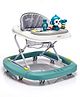 Babyhug Rejoice Musical Baby Walker Cum Rocker Function With Adjustable Height - Green White (Toys color may vary)