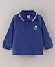 Zero Cotton Knit Full Sleeves T-Shirt Boat Printed - Royal Blue