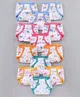Babyhug Muslin Cotton Reusable Velcro Printed Cloth Nappies Medium Set of 12 - Multicolor Babyhug Muslin Cotton Reusable Velcro Printed Cloth Nappies Medium Set of 12 - Multicolor