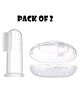 Enorme Baby Silicone Finger Toothbrush With Case Pack of 2 - White
