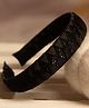 Ribbon Candy Diamond Style Glitter Detail Woven Hair Band - Black