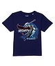 Marvel By Wear Your Mind Half Sleeves Thor & Worthy Chest Printed Tee - Navy Blue
