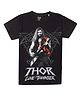 Marvel By Wear Your Mind Half Sleeves Thor Love & Thunder Print Tee - Black