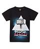 Marvel By Wear Your Mind Half Sleeves Thor Hammer Print Tee - Black