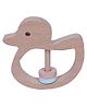The Little Boo Wooden Duck Rattle - Brown 