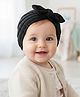 SYGA Warm Wool Bow Knot Turban Hat - Black