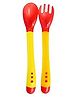 SYGA Silicone Fork And Spoon Set - Yellow