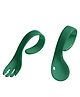 SYGA Infant Baby Fork And Spoon Set Anti-Choke Self Feeding Accessories Pack of 2 -  Green