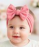 SYGA Baby Headbands Bow Strechable Soft Nylon Headband Newborn Infant Toddlers Kids 0-3 Years - Pink