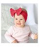 SYGA Baby Headbands Soft Nylon Bow Hairbands Strechable for Newborns, Infants, Toddlers and Kids 0-3 Years (Red)