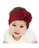SYGA Baby Headbands Nylon Soft Strechable Flower Hairbands for Newborns, Infants, Toddlers and Kids 0-3 Years (Wine Red)