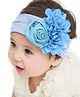 SYGA Baby Headbands Girls Rose Flower Nylon Strechable Hairbands For Newborn Infant Toddlers Kids 0 - 3 Year (Blue)
