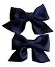 Syga Bowknot Duckbill Hairclips Pack of 2 - Navy Blue