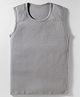 Kanvin Cotton Knit Sleeveless Solid Thermal Vest - Grey