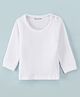 Kanvin Cotton Knit Full Sleeves Solid Thermal Vest - White