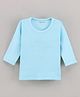 Kanvin Cotton Knit Full Sleeves Solid Thermal Vest - Blue