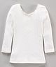 Kanvin Cotton Knit Full Sleeves Thermal Vest Solid - Off White