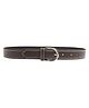 Childway Solid Buckle Closure Belt - Dark Brown