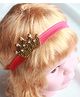 CHOKO Handmade Adjustable Crown Crystal Headband - Golden Red