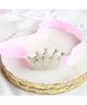 CHOKO Handmade Adjustable Pearl Crown Headband  - Pink Beige