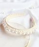 CHOKO Handmade Queens Glory Statement Pearl Hair Band - Beige Offwhite