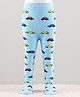Mustang Footed Tights Car Design - Blue