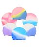 Toyshine Silicone Long Hair Swim Caps Swimming Caps Pack of 6 (Color May Vary)