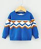 Kookie Kids Full Sleeves Pullovers Chevron Design - Blue