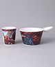 Marvel Spider Man Fries Dip Bowl and Glass   - 550 & 250 ml (Color and design may vary)
