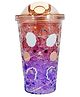 FunBlast Tumbler with Lid & Straw Pink- 450 ml