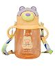 FunBlast Water Bottle with Straw & Adjustable Strap Beige - 450 ml