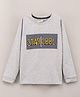 Lazy Bones Cotton Knit Full Sleeves T-Shirt Text Printed - Light Grey Mélange