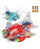 Fiddlerz Transparent Bump and Go Aero Plane With 3D Lightning (Color May Vary)