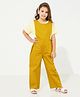 Cherry Crumble By Nitt Hyman Short Sleeves Solid Tee With Jumpsuit & Headband - Yellow