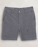 Cherry Crumble By Nitt Hyman Checked Self Design Shorts - Grey