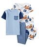 Carter's 4-Piece Palm Trees 100% Snug Fit Cotton PJs - Blue