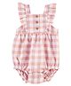 Carter's Baby 1 Piece Plaid Romper - Pink & Purple