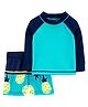 Carter's 2 Piece Pineapple Rashguard Set Swimsuit - Navy