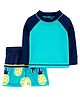 Carter's 2 Piece Pineapple Rashguard Set Swimsuit - Navy