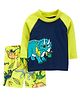 Carter's Dinosaur 2-Piece Rashguard Set - Green