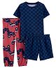 Carter's 3-Piece Checkered Loose Fit PJs - Red