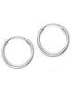 DARSHRAJ Jewels 925 Sterling Silver Plain Bali Pair - Silver
