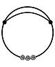 DARSHRAJ Jewels 925 Sterling Silver Solid Samll Fixed Flower Thread Anklet Bracelet - Black & Silver