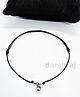 DARSHRAJ Jewels 925 Sterling Silver Hanging Ball & Moving  Black Thread Anklet Bracelet - Black & Silver