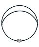 DARSHRAJ Jewels 925 Sterling Silver Cap Ball Thread Anklet Bracelet - Black Silver