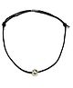 DARSHRAJ Jewels 925 Sterling Silver Moving Ball Thread Anklet Bracelet - Black Silver