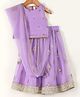 Babyhug Sleeveless Choli & Lehenga with Dupatta - Purple