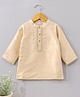 Babyhug Full Sleeves Kurta All Over Printed - Beige